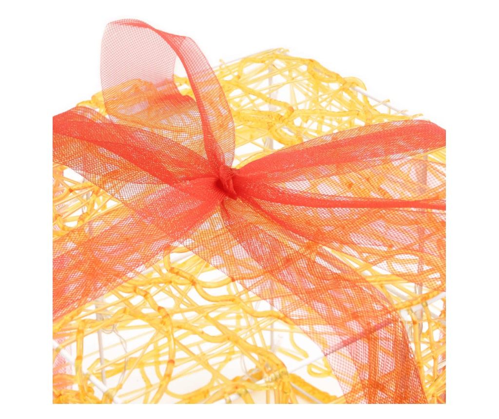 Ukrasne božićne poklon kutije, 3 kom, Toplo bijela, Akril - 6