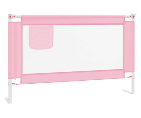 Barierka do łóżeczka dziecięcego, różowa, 120x25 cm, tkanina