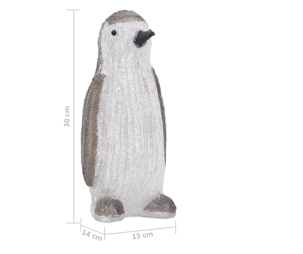 LED Pingvin Božićna figura 30 cm Akril Unutarnja/Vanjska - 9