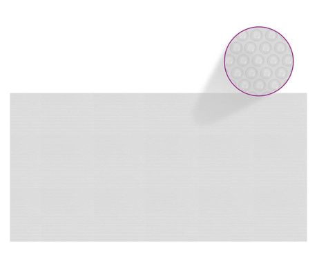 Pływająca folia solarna z PE, 975x488 cm, szara