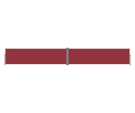 Copertina laterala retractabila, rosu, 140x1000 cm