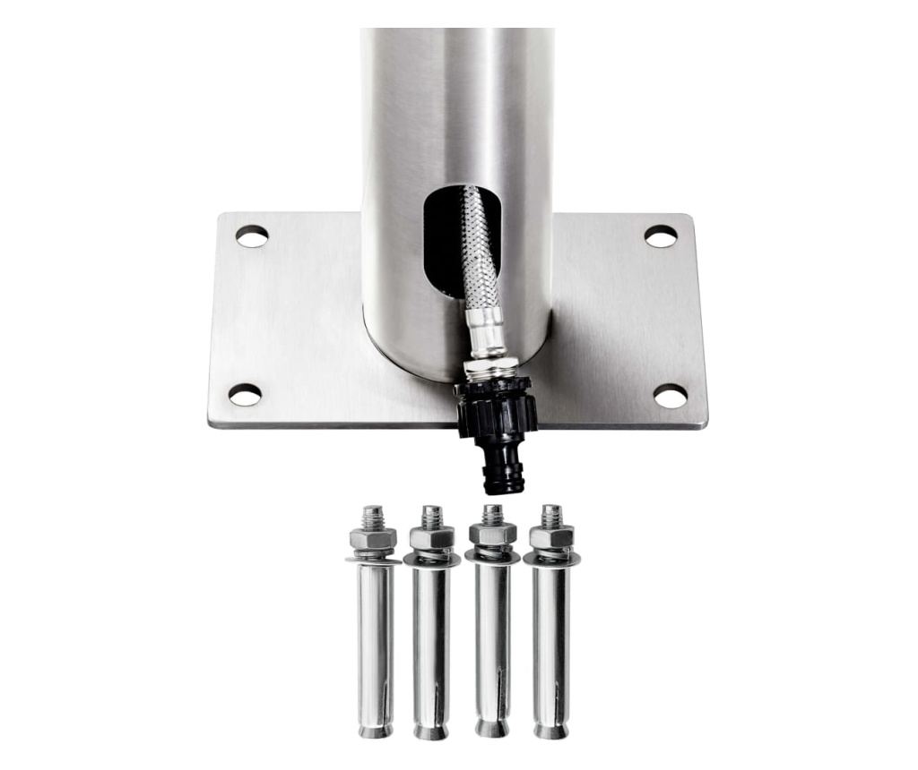 Градински душ, 225 см, неръждаема стомана - 9