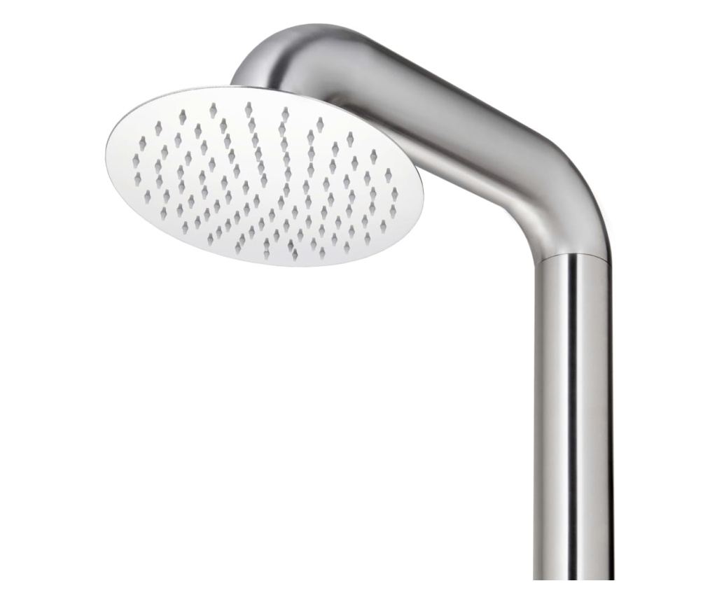 Duș de grădină cu bază gri, 230 cm, oțel inoxidabil - 9