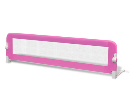 Balustrada de siguranta pentru pat de copil, roz, 150x42 cm