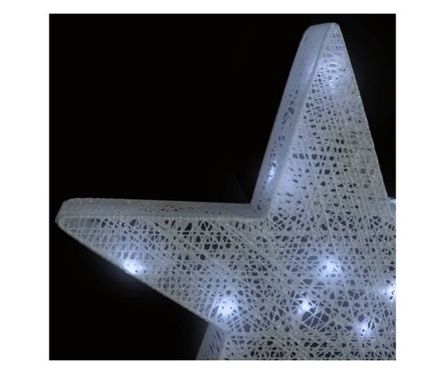 Božićna dekoracija Zvijezde 3 kom. Bijela Mreža & LED Vanjska/Unutarnja