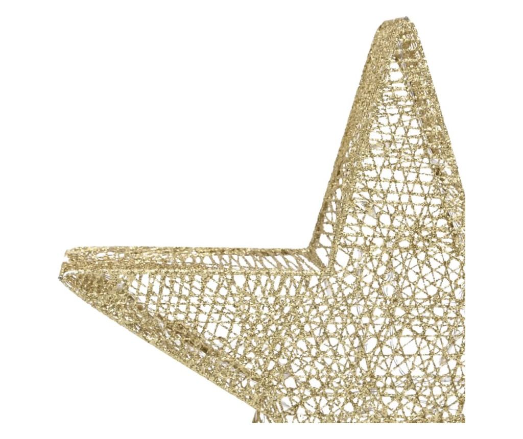 Božićna dekoracija Zvijezde 3 kom. Zlatna Mreža & LED Vanjska/Unutarnja - 8