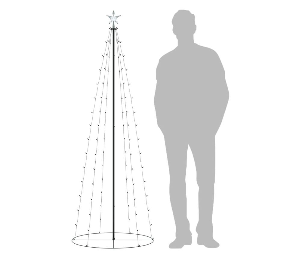 Božićni ukras za stablo konusni 100 LED svjetala u boji 70x180 cm - 3