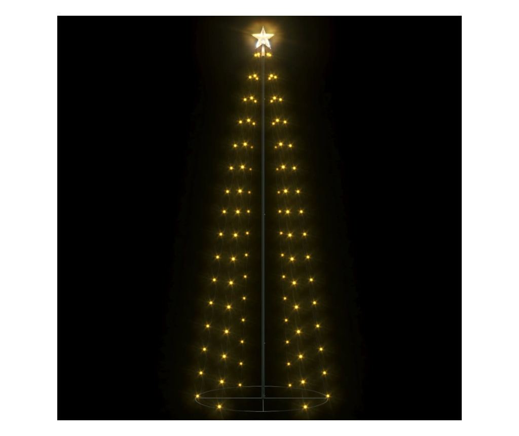 Božićni ukras za stablo konusni 100 LED svjetala toplo bijelo 70x180 cm - 4