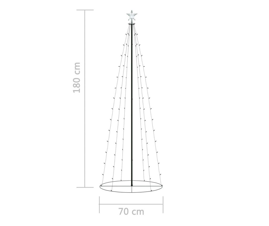 Božićni ukras za stablo konusni 100 LED svjetala toplo bijelo 70x180 cm - 7