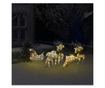 Božićni ukras s jelenom i saonicama, 100 LED dioda, zlatni, za vanjsku upotrebu thumbnail 1