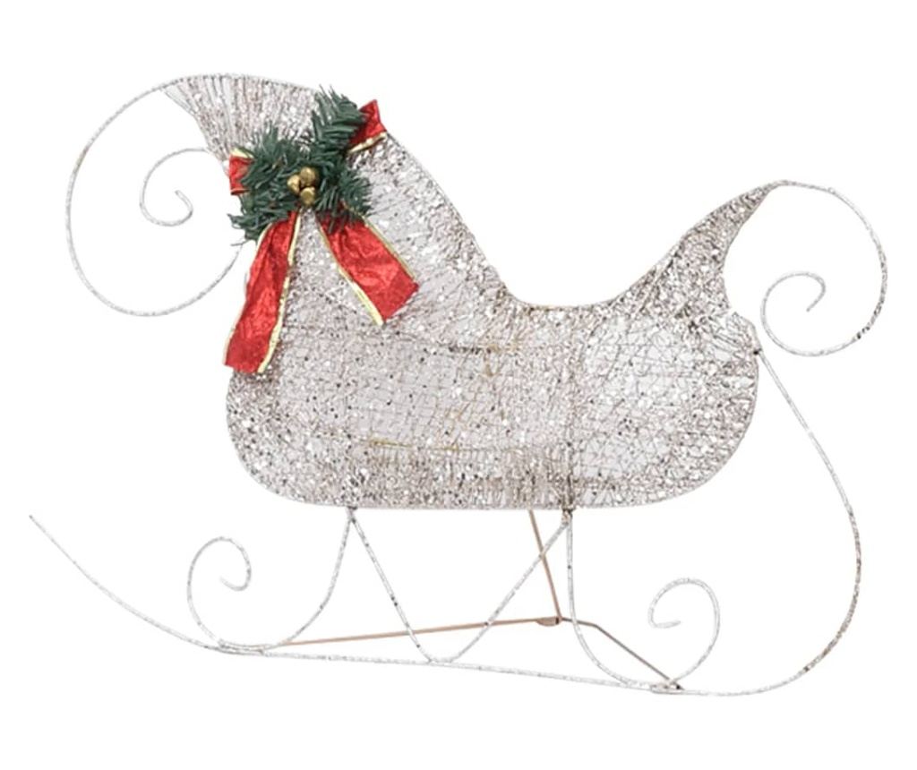 Božićni ukras s jelenom i saonicama, 100 LED dioda, zlatni, za vanjsku upotrebu - 6