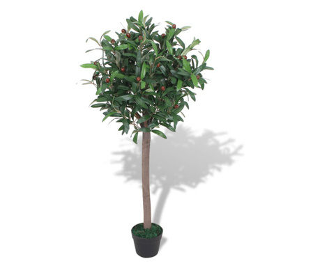 Изкуствено растение лавър със саксия, 120 см, зелено