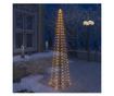 Ukras za božićno drvce konusni 136 LED svjetla toplo bijelo 70x240 cm thumbnail 1