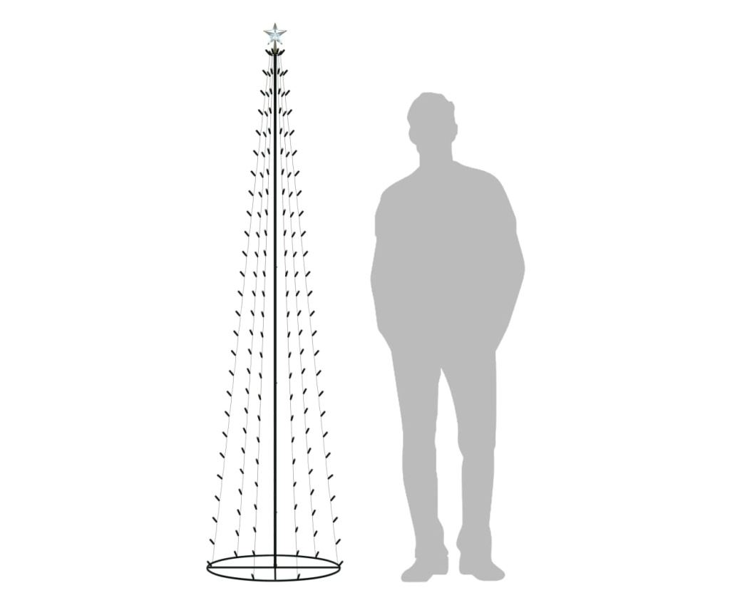 Ukras za božićno drvce konusni 136 LED svjetla toplo bijelo 70x240 cm - 3