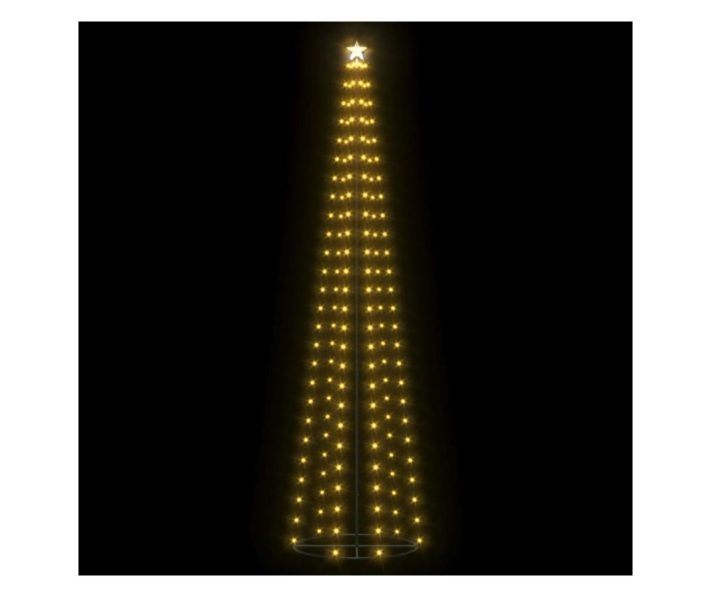 Ukras za božićno drvce konusni 136 LED svjetla toplo bijelo 70x240 cm - 4