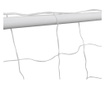 fehér acél focikapu hálóval 182 x 61 x 122 cm