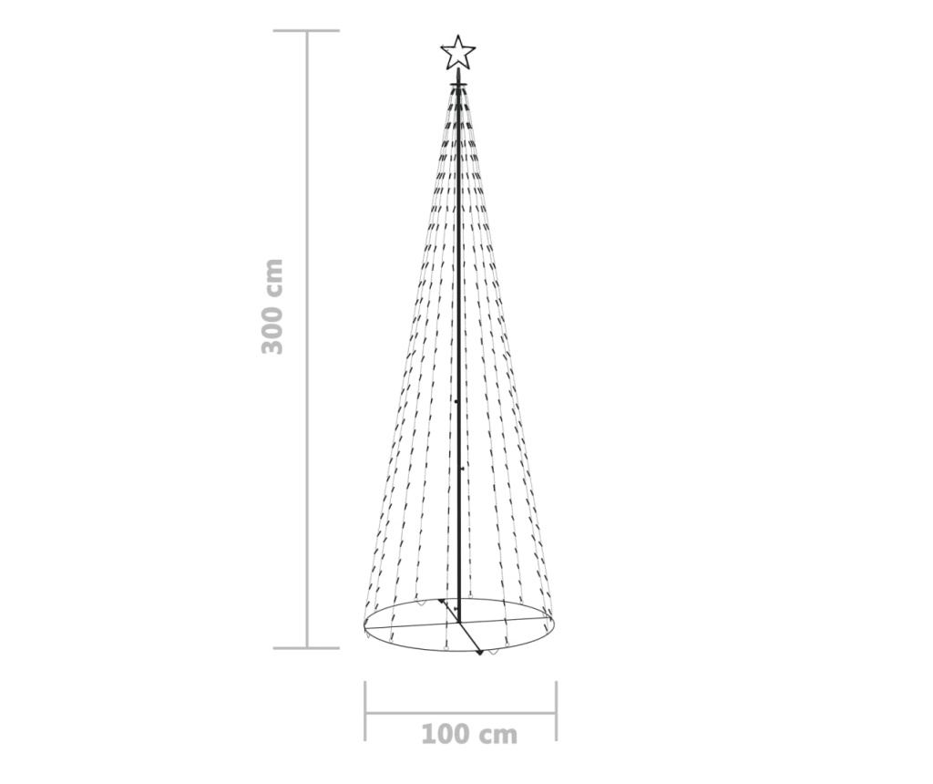 Božićni ukras za stablo konusni 330 LED plavi 100x300 cm - 8