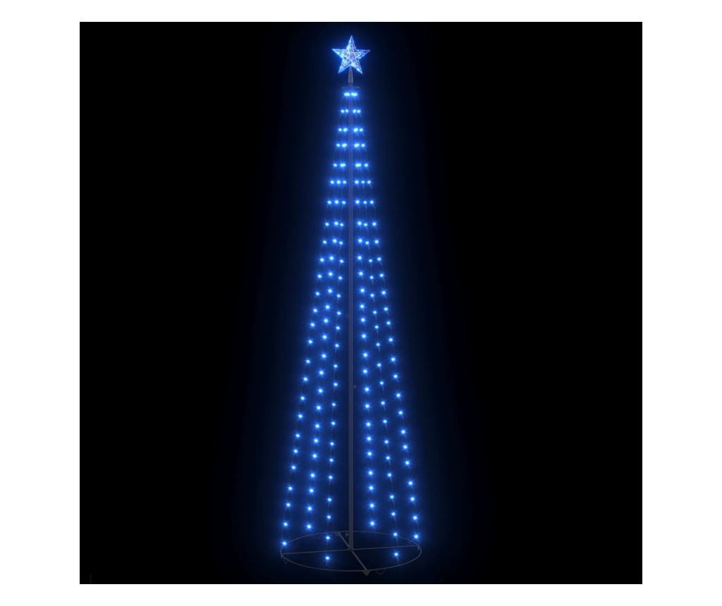 Ukras za božićno drvce konusni 136 LED plavi 70x240 cm - 2