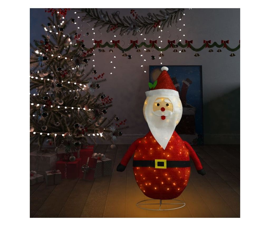 Dekorativna figura Djeda Božićnjaka, s LED-om, 120 cm, luksuzna tkanina - 3