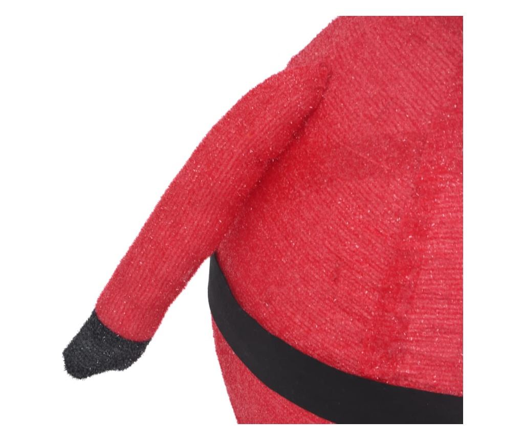 Dekorativna figura Djeda Božićnjaka, s LED-om, 120 cm, luksuzna tkanina - 8