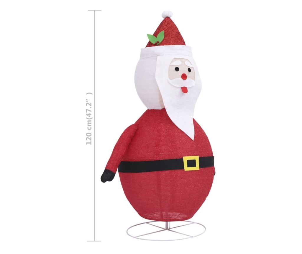 Dekorativna figura Djeda Božićnjaka, s LED-om, 120 cm, luksuzna tkanina - 10