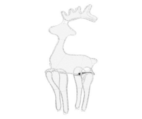 Božični jelen z mrežo 306 LED lučk 60x24x89 cm