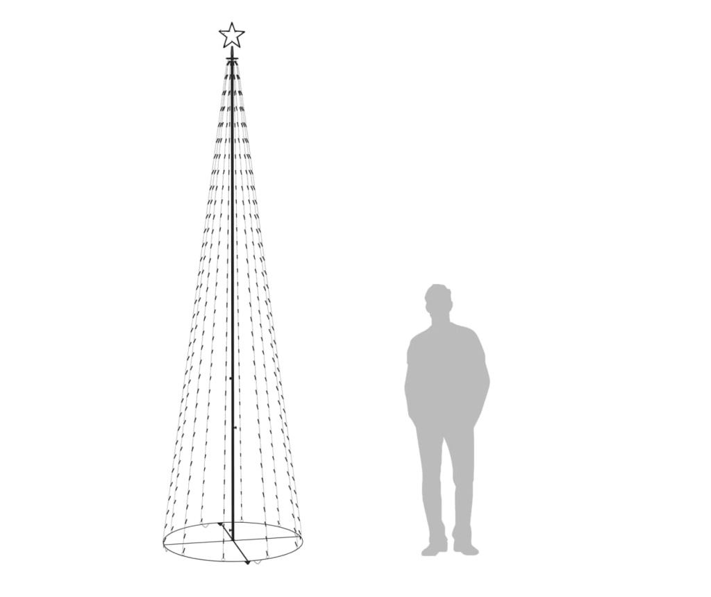 Božićna dekoracija za stablo konusna 400 LED plava 100x360 cm - 4