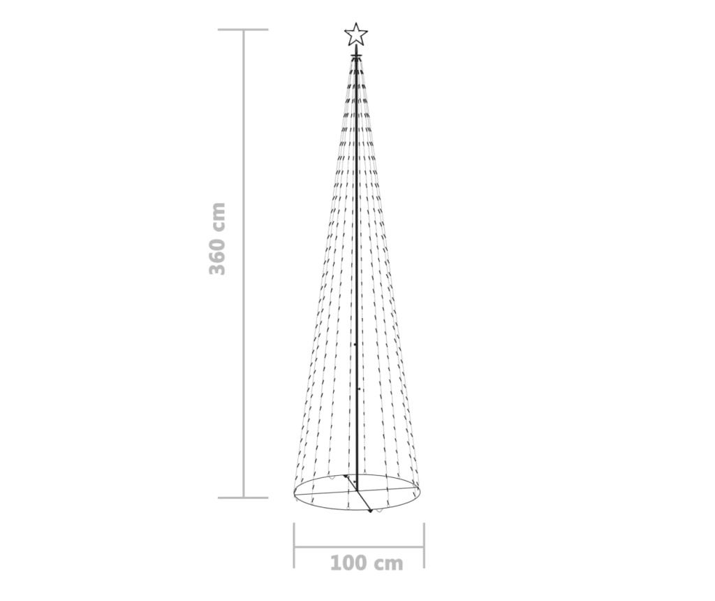 Božićna dekoracija za stablo konusna 400 LED plava 100x360 cm - 8