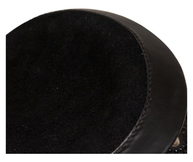 fekete valódi bőr western nyereg, kötőfék és nyakhám 15"