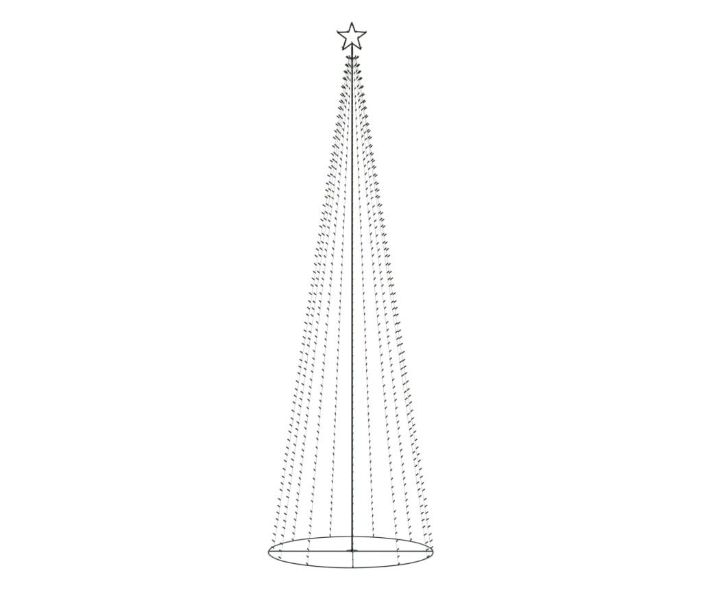 Ukras za božićno drvce konusni 752 LED svjetla toplo bijelo 160x500 cm - 2