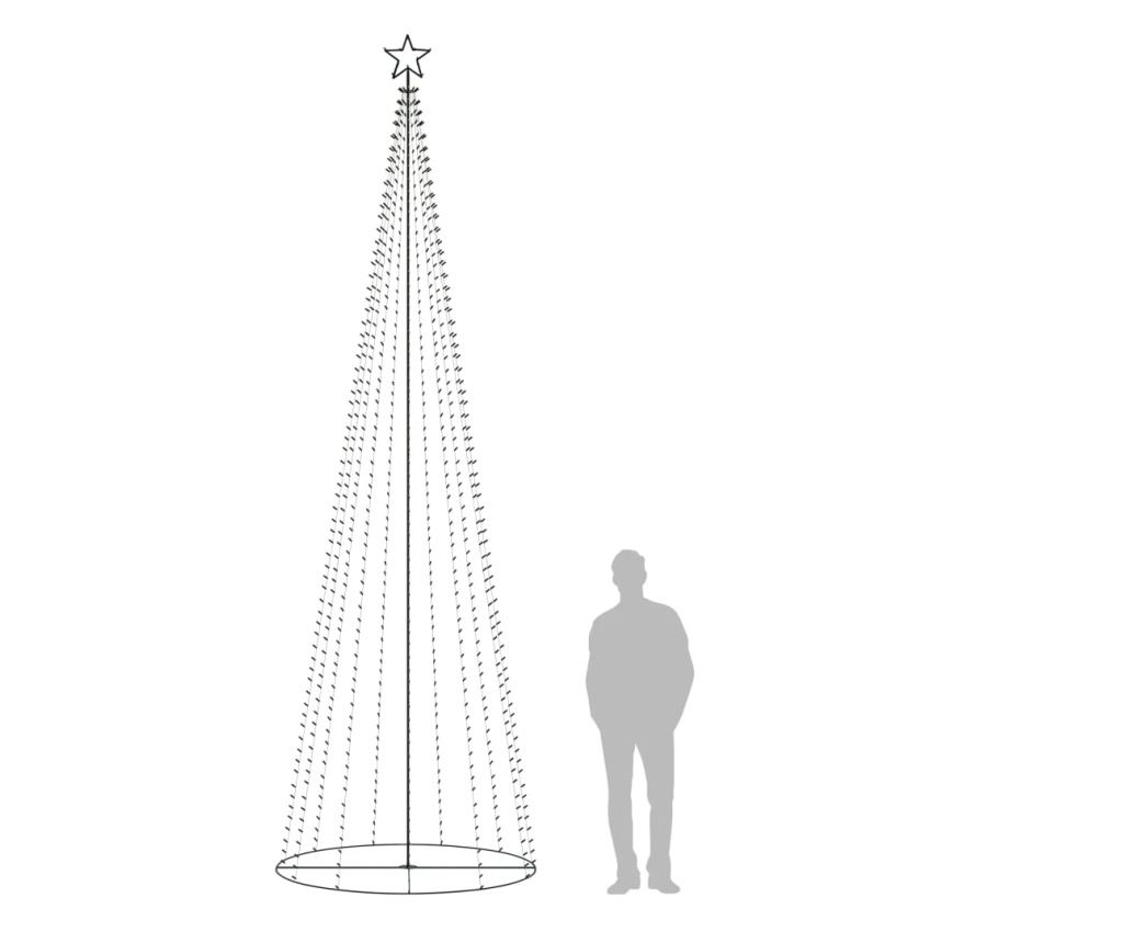 Ukras za božićno drvce konusni 752 LED svjetla toplo bijelo 160x500 cm - 3