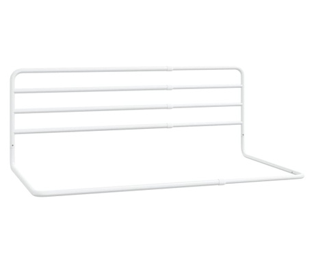 Sigurnosna ograda za krevetić bijela (76-137) x 55 cm željezna