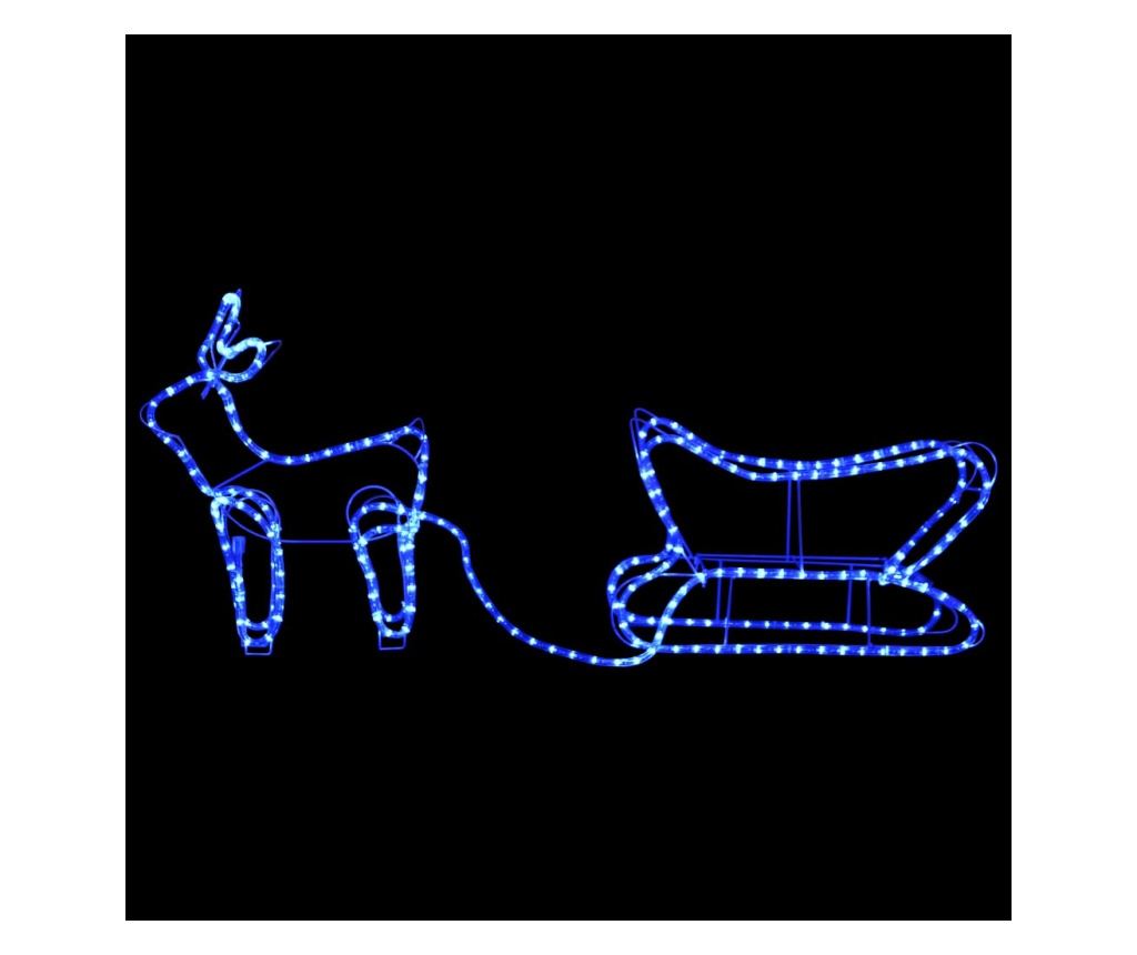 Božićni ukras s jelenom i saonicama, 252 LED svjetla, vanjski - 4