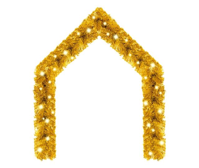 Božićna girlanda s LED svjetlima, zlatna, 5 m