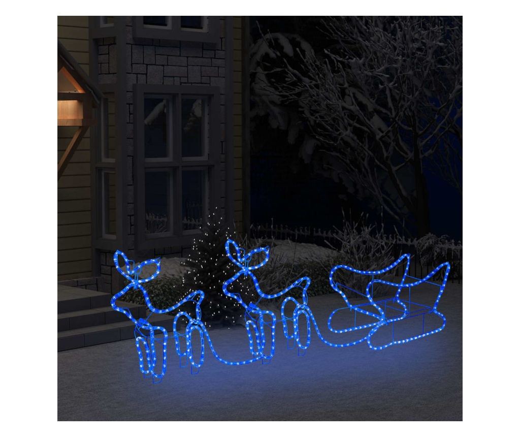 Vanjska božićna dekoracija s jelenom i saonicama, 576 LED dioda - 3