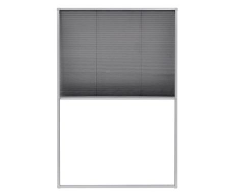 Plisirani Zaslon Protiv Insekata za Prozore Aluminijski 80x120 cm 
