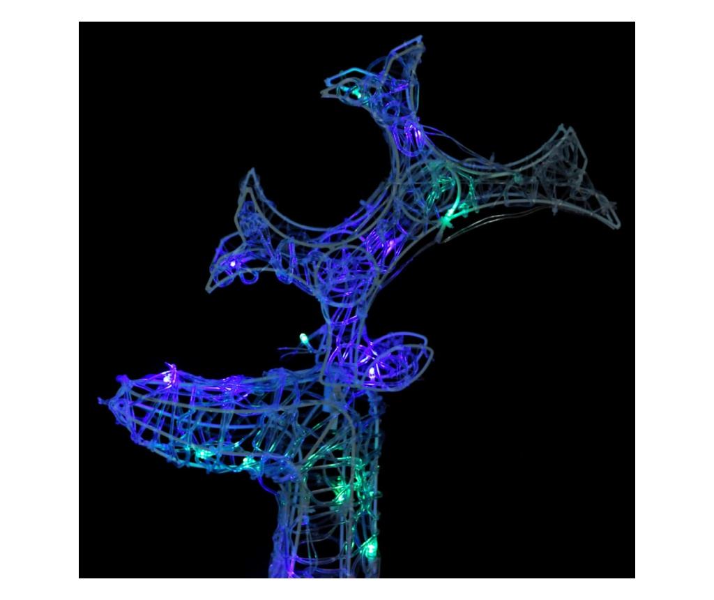 Vianočná dekorácia sob, 90 LED, 60x16x100 cm, akryl - 6