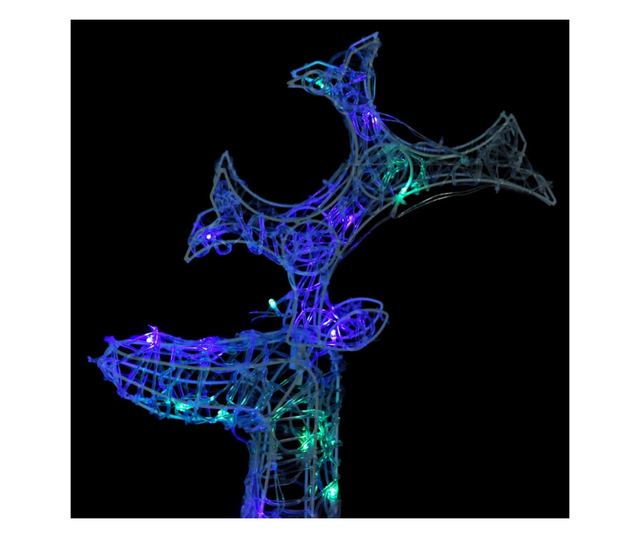 Božićni ukras jelen, 90 LED svjetala, 60x16x100 cm, akril