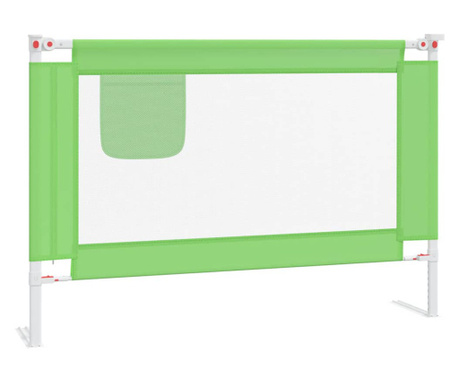 Barierka do łóżeczka dziecięcego, zielona, 100x25 cm, tkanina