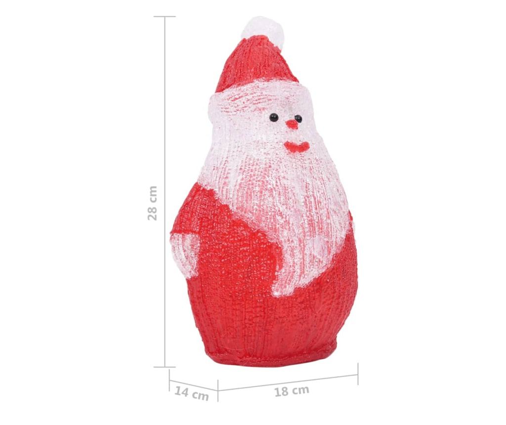 LED Djed Mraz, 28 cm, Akril, Unutarnja/Vanjska upotreba - 9