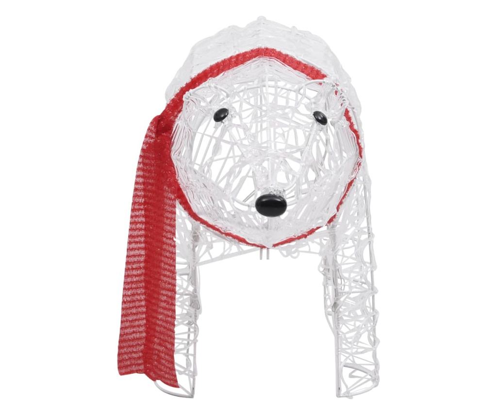 Božićni ukras medvjed, 45 LED svjetala, 71 x 20 x 38 cm, akril - 5