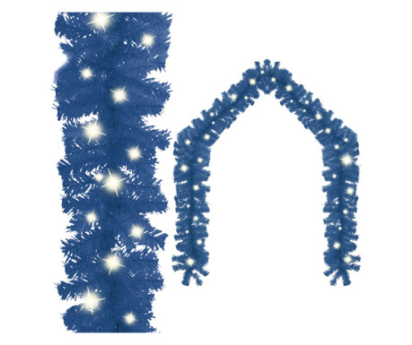 Коледен гирлянд с LED лампички, 5 м, син