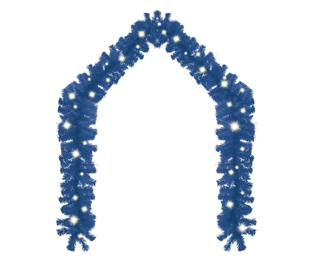 Коледен гирлянд с LED светлини, син, 5 м - 2