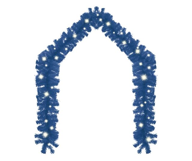 Božićna girlanda s LED svjetlima, plava, 5 m