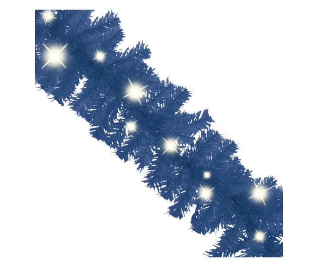 Božićna girlanda s LED svjetlima, plava, 5 m
