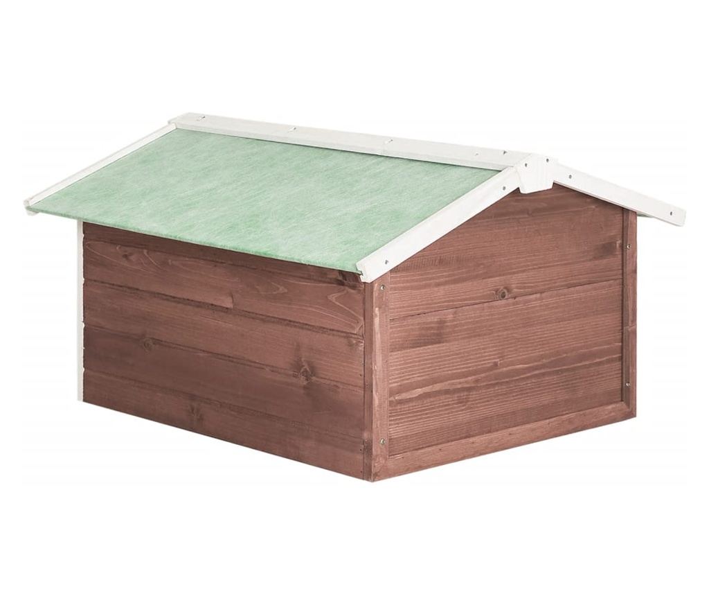 Barna & Fehér Fűnyíró Garázs 72x87x50 cm Fir Fa - 5