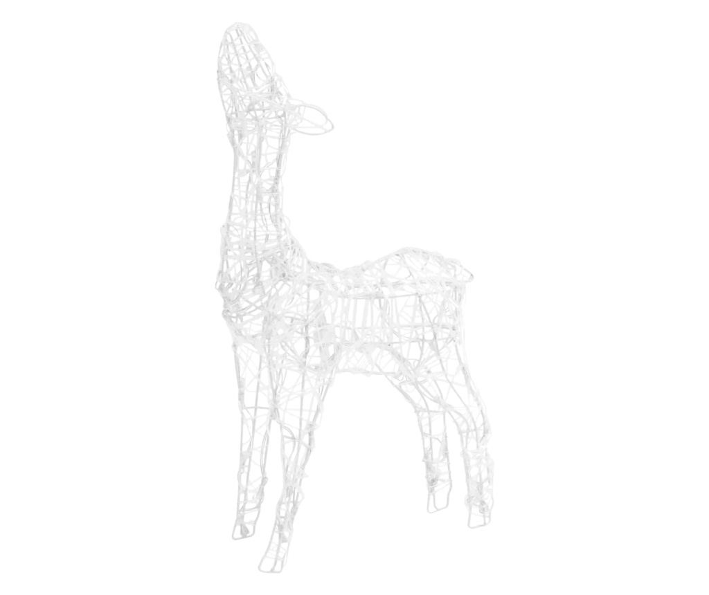 Božićna obiteljska dekoracija s jelenima, 160 hladno bijelih LED dioda, akril - 5