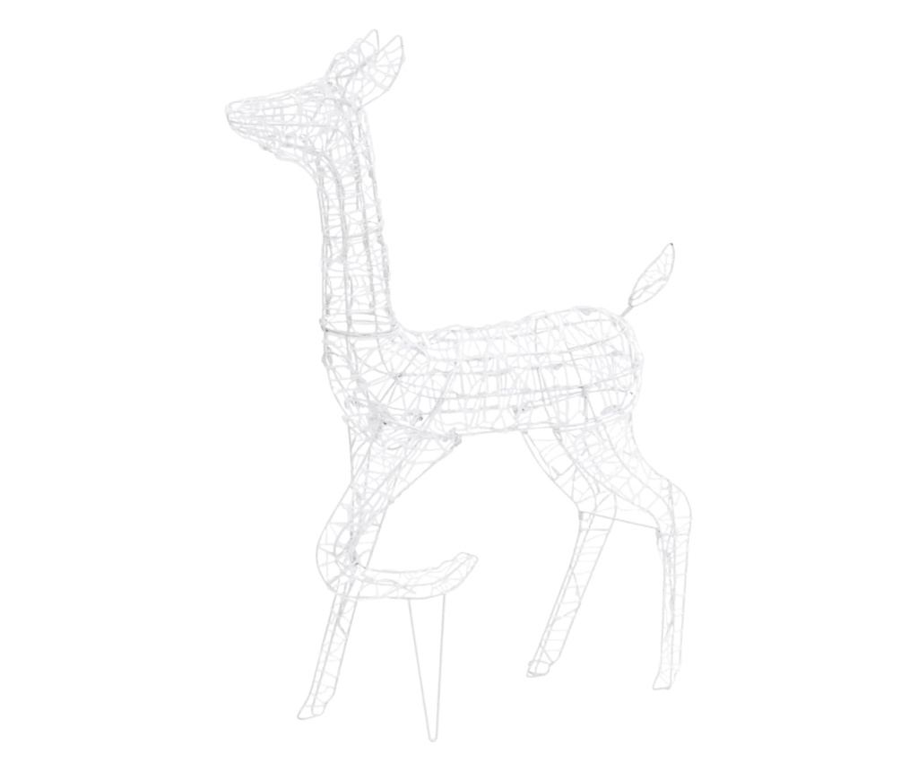 Božićna obiteljska dekoracija s jelenima, 160 hladno bijelih LED dioda, akril - 7