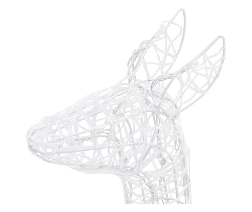 Božićna obiteljska dekoracija s jelenima, 160 hladno bijelih LED dioda, akril - 8