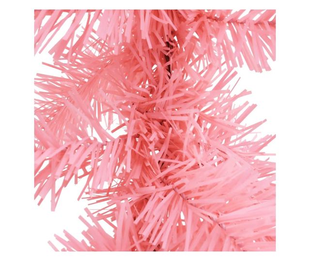 Božićni vijenac s LED svjetlima, ružičasti, 5 m